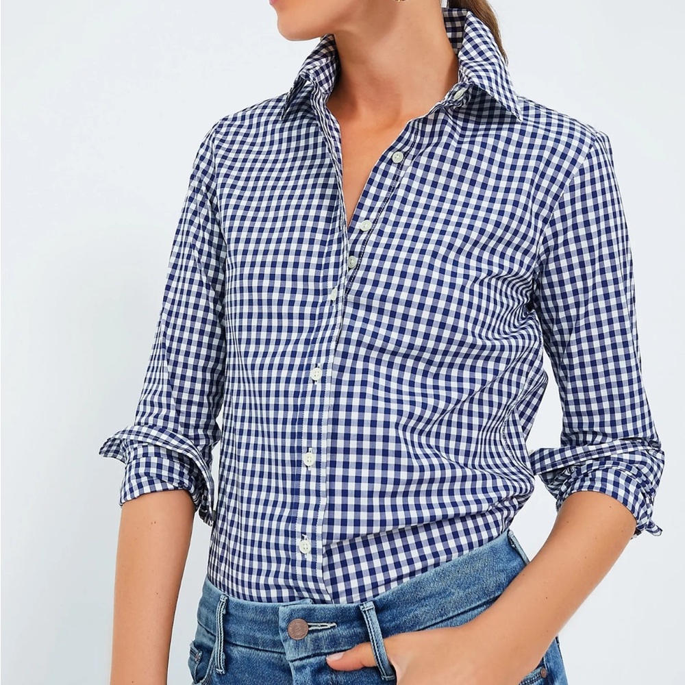 UNTUCKit Navy & White Gingham Button-Down Shirt